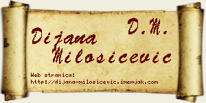 Dijana Milošičević vizit kartica